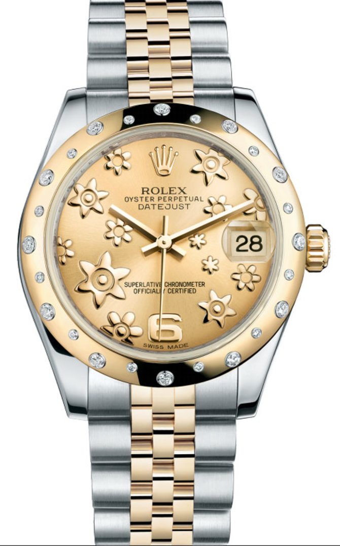 Rolex 178343 chfj Datejust 31mm Steel and Yellow Gold