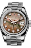 Rolex Datejust Ladies 179166 Black MOP D 26mm Platinum
