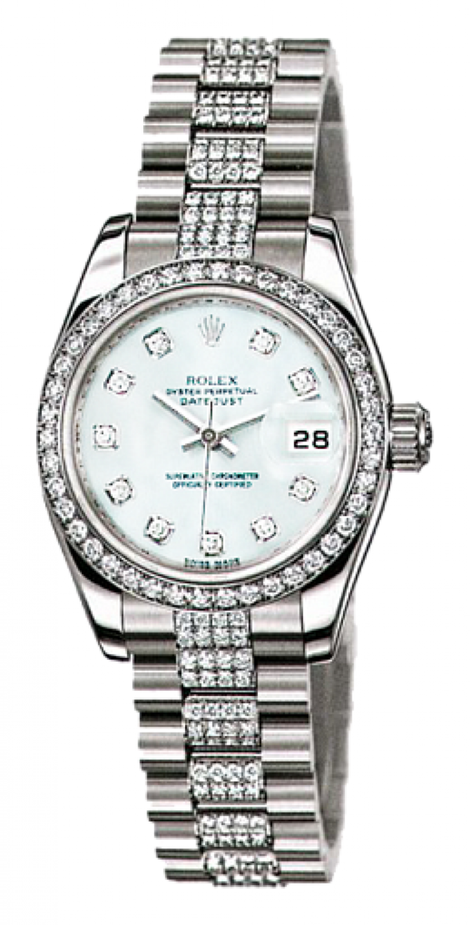 Rolex 179136 White MOP D Datejust Ladies 26mm Platinum - фото 1