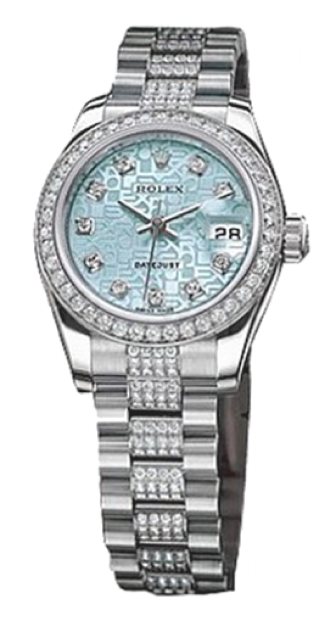 Rolex 179136 Blue Jubilee D Datejust Ladies 26mm Platinum - фото 1
