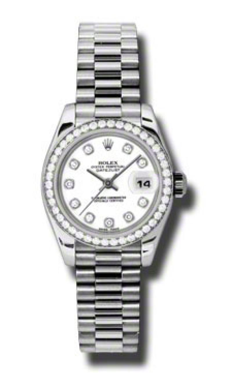 179136 mdp Rolex 26mm Platinum Datejust Ladies