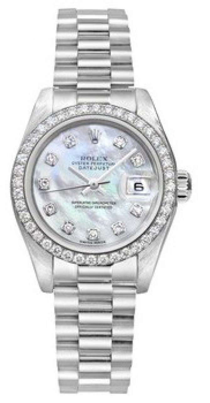 Rolex 179136 mdp Datejust Ladies 26mm Platinum - фото 1