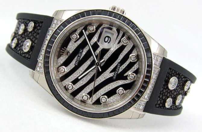 Rolex 116199SANR Datejust Royal Black 36mm White Gold - фото 6