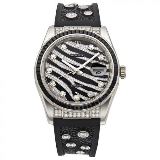 Rolex 116199SANR Datejust Royal Black 36mm White Gold - фото 1