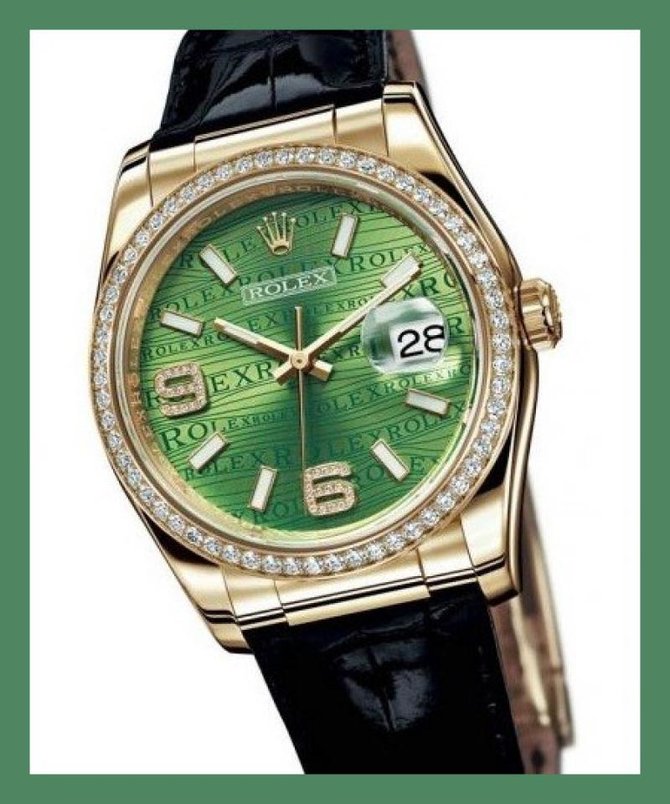 Rolex 116188 Green Datejust 36mm Yellow Gold - фото 2