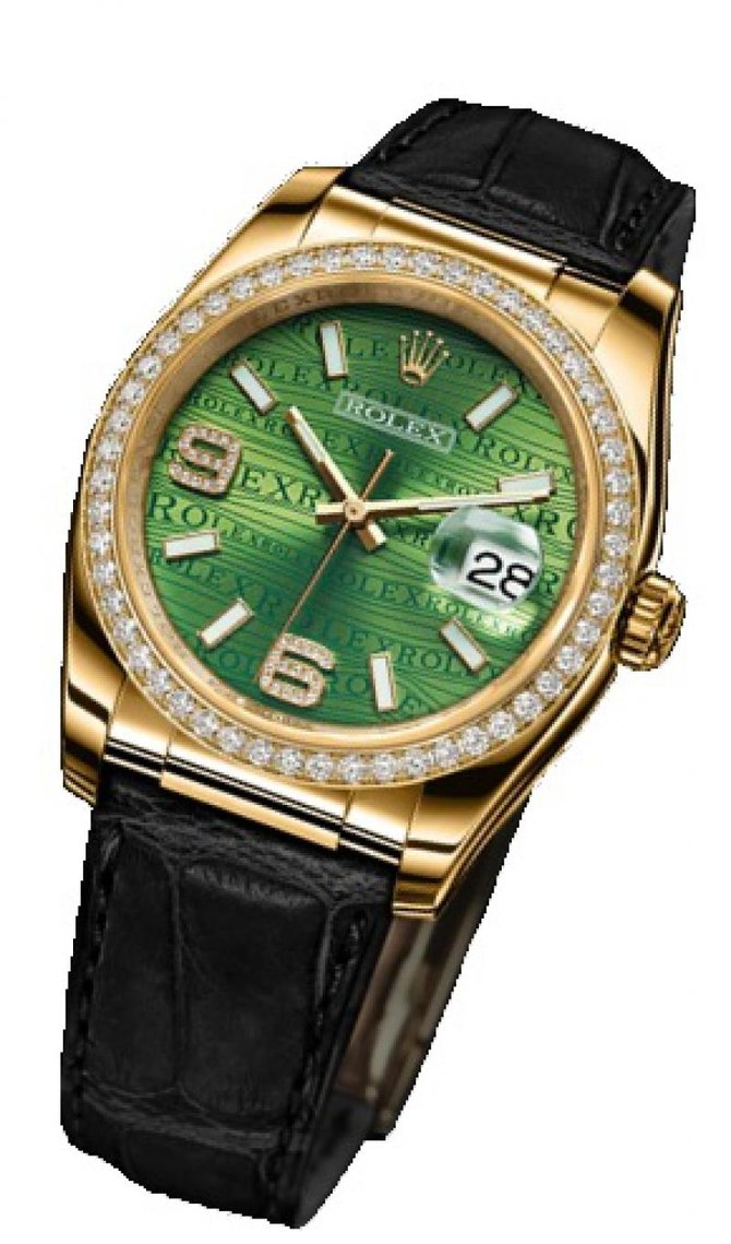 Rolex 116188 Green Datejust 36mm Yellow Gold - фото 4