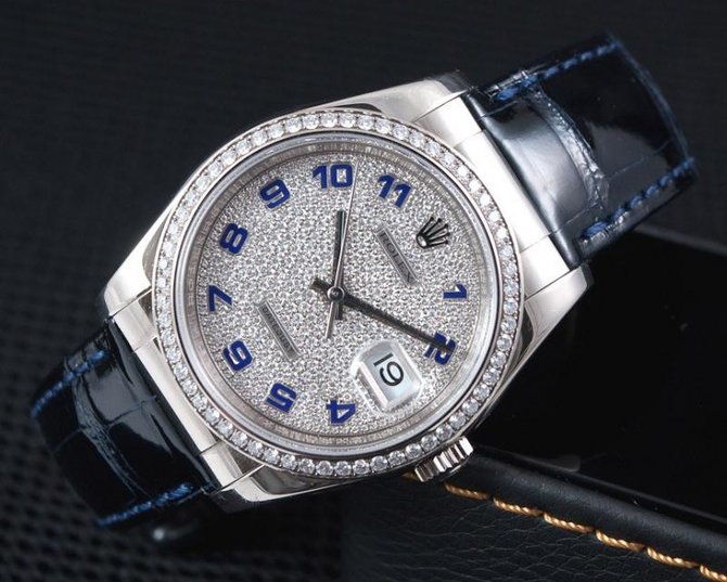 Rolex 116189 Paved Datejust 36mm White Gold - фото 6