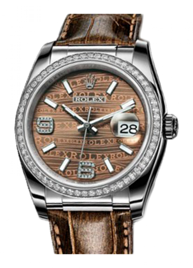 Rolex 116189 Bronze Datejust Ladies 36mm White Gold - фото 1