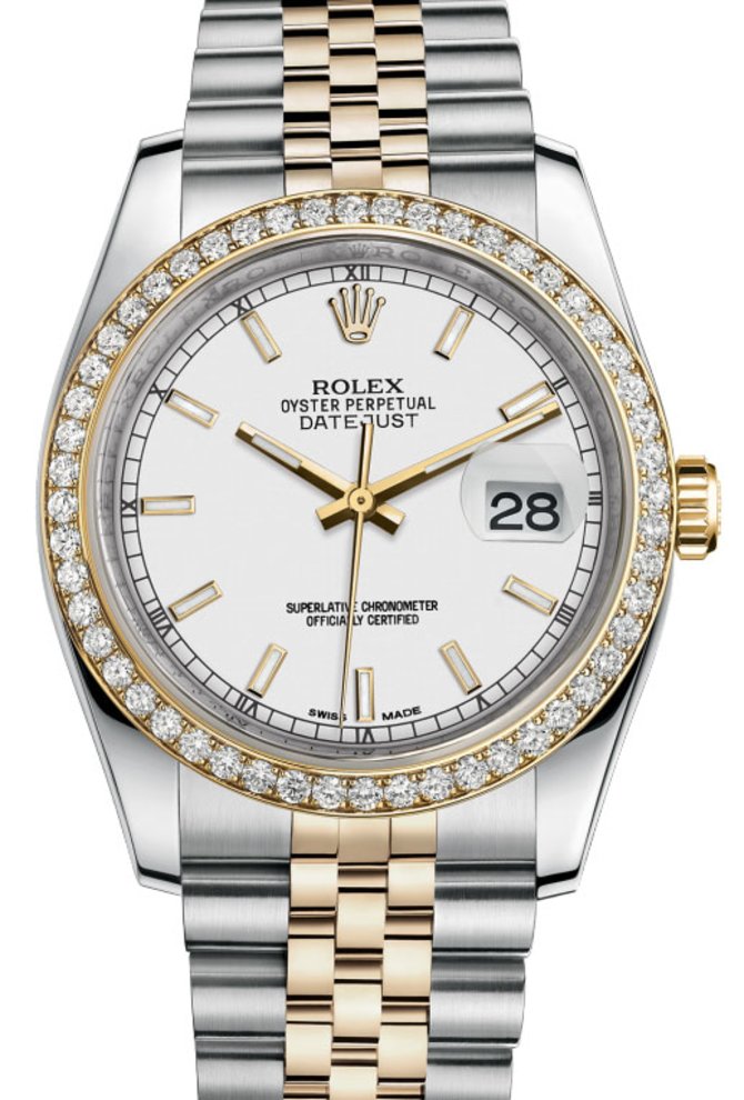 Rolex 116243 wij Datejust 36mm Steel and Yellow Gold
