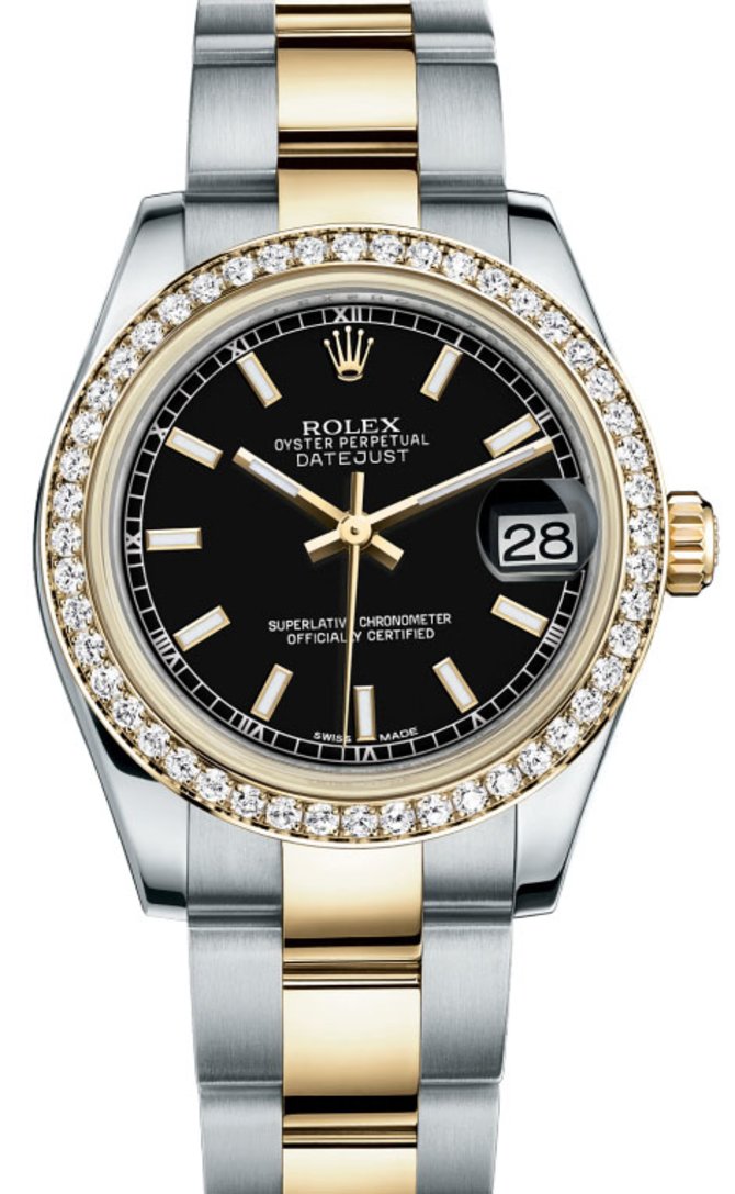 Rolex 178383 bkio Datejust 31mm Steel and Yellow Gold 