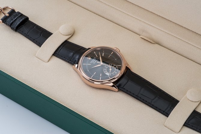 Rolex 50525 black dial Cellini Dual Time - фото 5