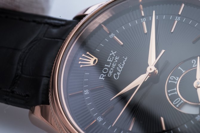 Rolex 50525 black dial Cellini Dual Time - фото 8