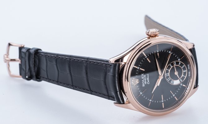 Rolex 50525 black dial Cellini Dual Time - фото 13
