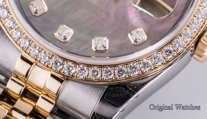 Rolex 116243 Black MOPD Datejust 36mm Steel and Yellow Gold - фото 16