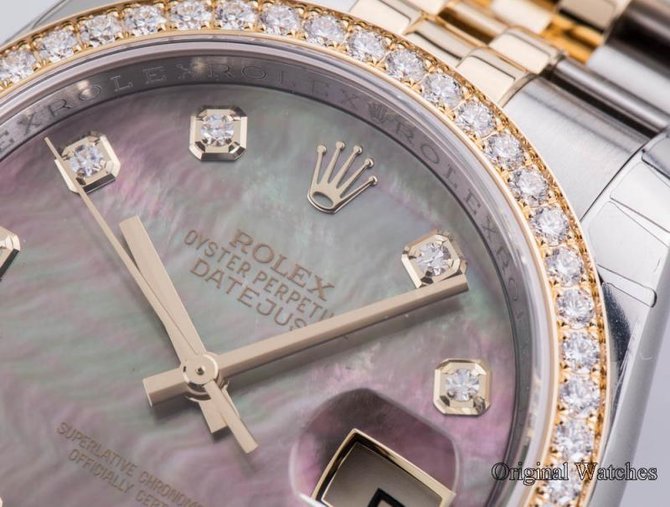 Rolex 116243 Black MOPD Datejust 36mm Steel and Yellow Gold - фото 17