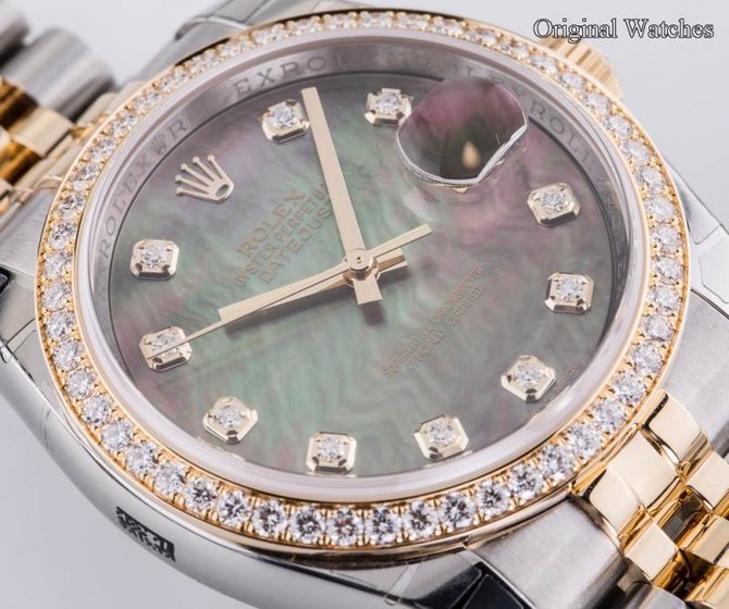 Rolex 116243 Black MOPD Datejust 36mm Steel and Yellow Gold - фото 18