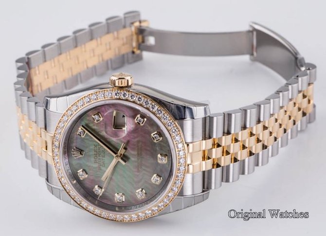 Rolex 116243 Black MOPD Datejust 36mm Steel and Yellow Gold - фото 19