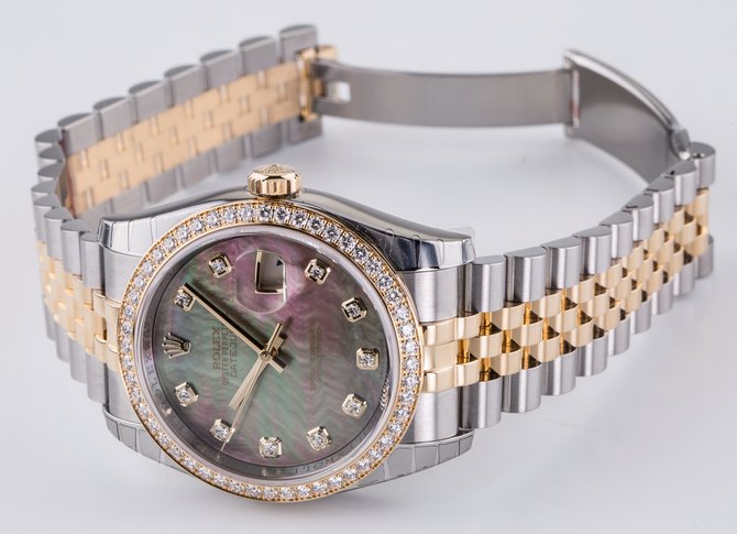 Rolex 116243 Black MOPD Datejust 36mm Steel and Yellow Gold - фото 27
