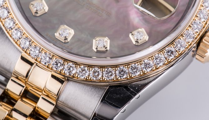 Rolex 116243 Black MOPD Datejust 36mm Steel and Yellow Gold - фото 29