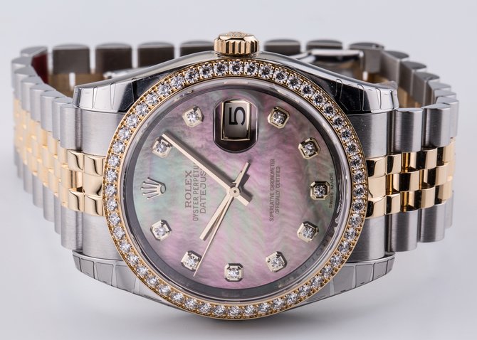 Rolex 116243 Black MOPD Datejust 36mm Steel and Yellow Gold - фото 31