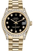 Rolex Datejust 178158 Black Diamonds 31mm Yellow Gold