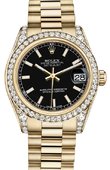 Rolex Datejust 178158 bkip 31mm Yellow Gold