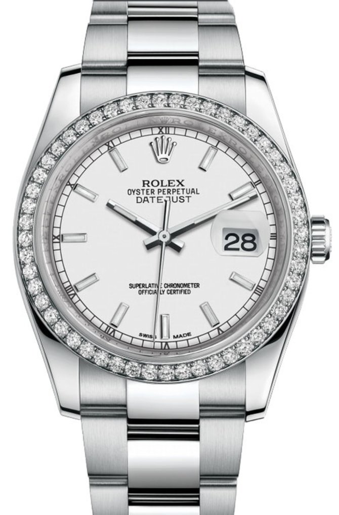 Rolex 116244 wio Datejust 36mm Steel and White Gold