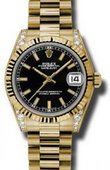 Rolex Datejust 178238 bkip 31mm Yellow Gold