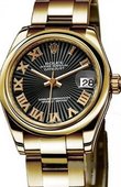 Rolex Datejust 178248 Black Sunbeam 31mm Yellow Gold