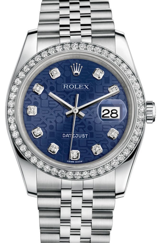 Rolex 116244-bljdj Datejust 36mm Steel and White Gold