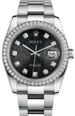 Rolex Datejust 116244 bkjdo 36mm Steel and White Gold