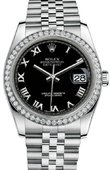 Rolex Datejust 116244-bkrj 36mm Steel and White Gold