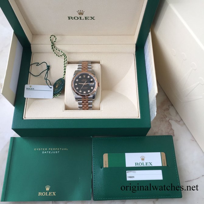 Rolex 116231 bkdj Datejust 36mm Steel and Everose Gold - фото 3