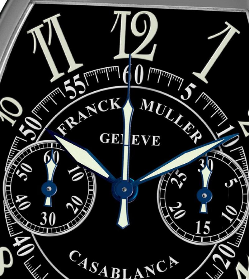 8885 C CC DT Black Dial Franck Muller Automatic Chronograph Casablanca