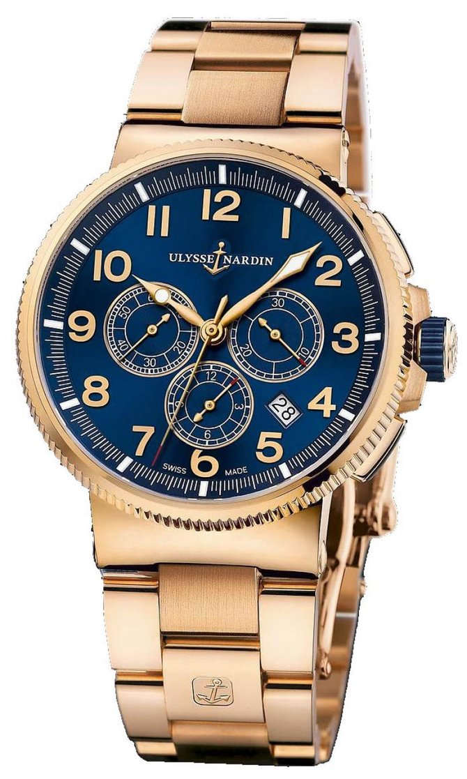 Ulysse Nardin 1506-150-8M/63 Marine Manufacture Chronograph Rose Gold