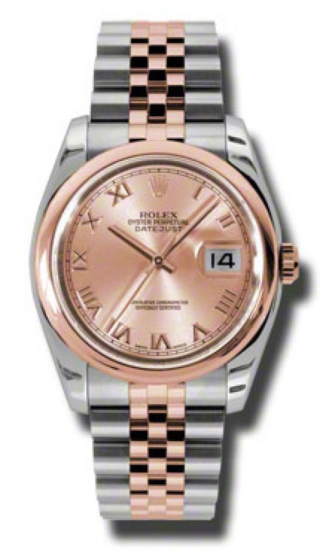 Rolex 116201 chrj Datejust 36mm Steel and Everose Gold