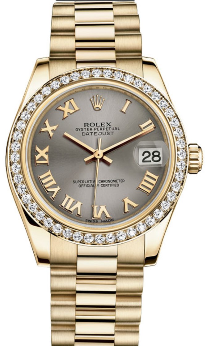 Rolex 178288 grp Datejust 31mm Yellow Gold