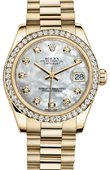 Rolex Datejust 178288 mdp 31mm Yellow Gold