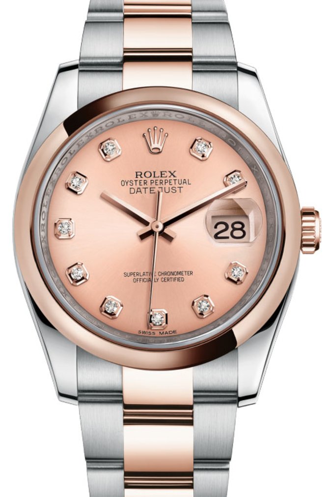 Rolex 116201 chdo Datejust 36mm Steel and Everose Gold 
