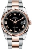 Rolex Datejust 116231 bkro 36mm Steel and Everose Gold 