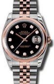 Rolex Datejust 116201 bkdj 36mm Steel and Everose Gold
