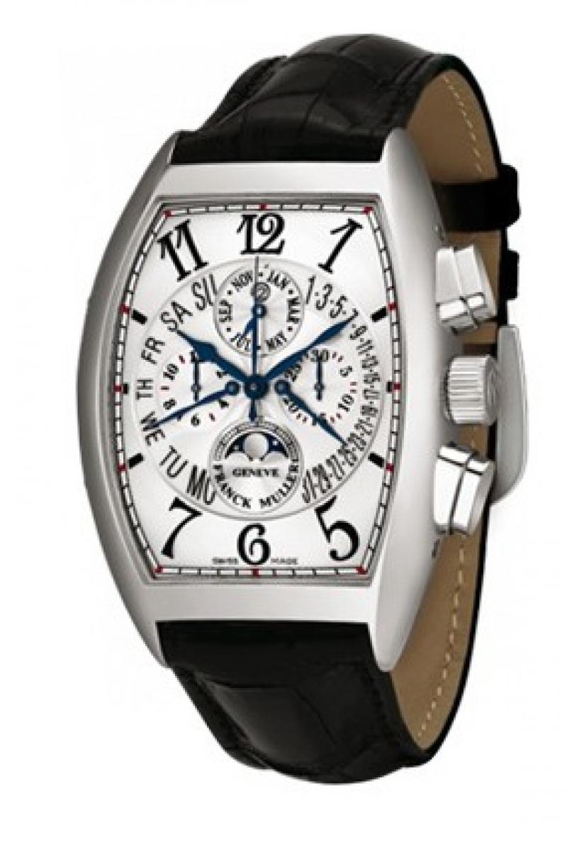 8880 CC QP B WG Franck Muller Perpetual Calendar Moon Phase Chronograph Cintree Curvex