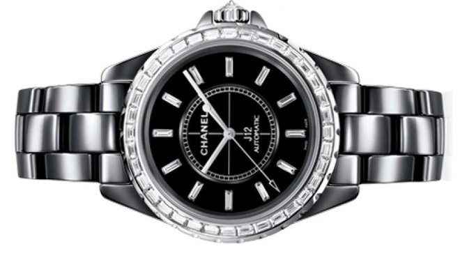 Chanel H3155 J12 Black J12 Chromatic Diamond Baguette 38 mm H3155 - фото 3