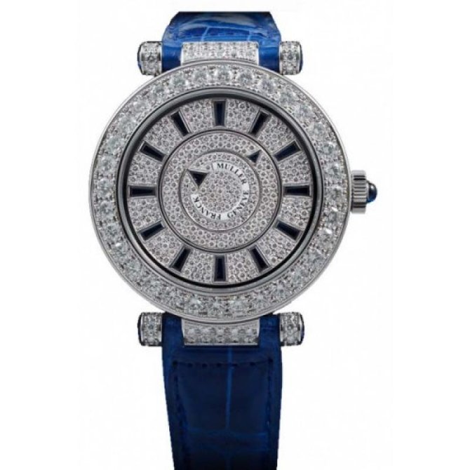 Franck Muller 42 DM D2R CD Blue Croco Double Mystery Ronde 