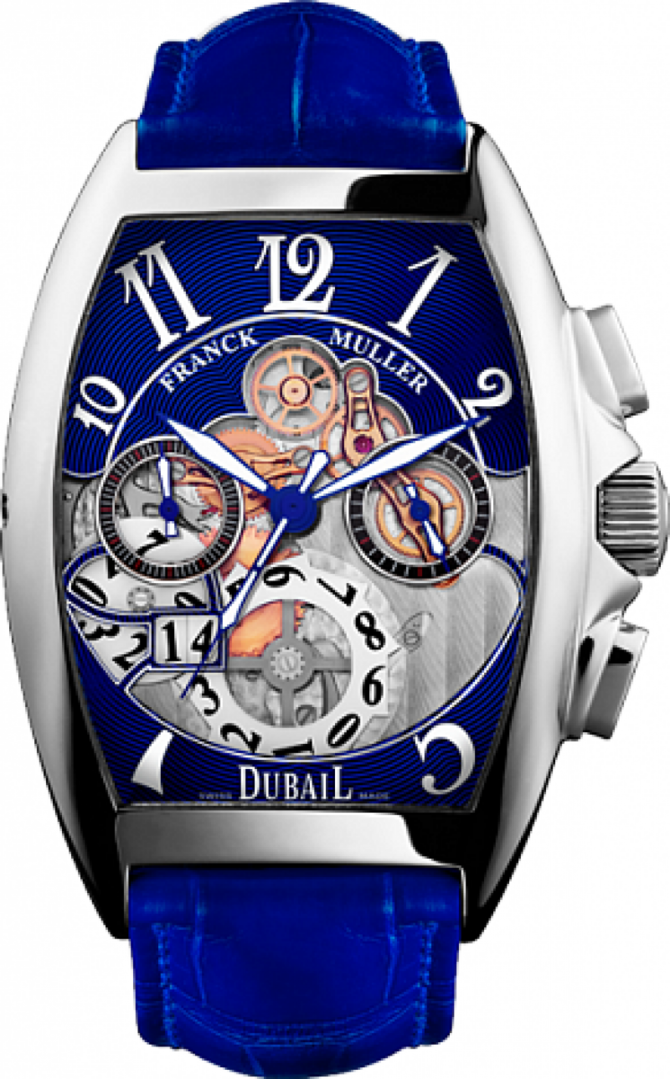 Franck Muller 8083 CC GD SQT Blue Cintree Curvex Dubail