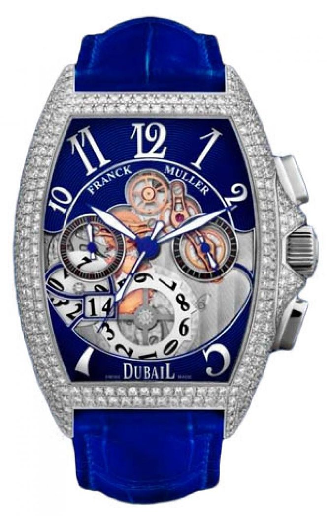 Franck Muller 8083 CC GD SQT D7 Blue Cintree Curvex Dubail