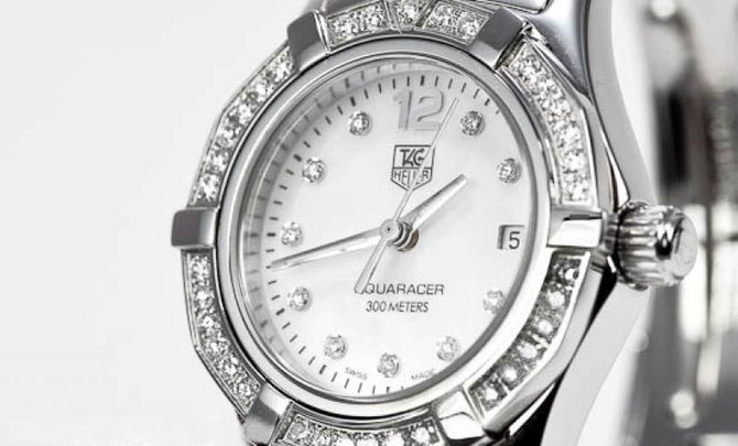 Tag Heuer WAF1416.BA0824 Aquaracer Diamond Dial and Bezel 27 mm - фото 5