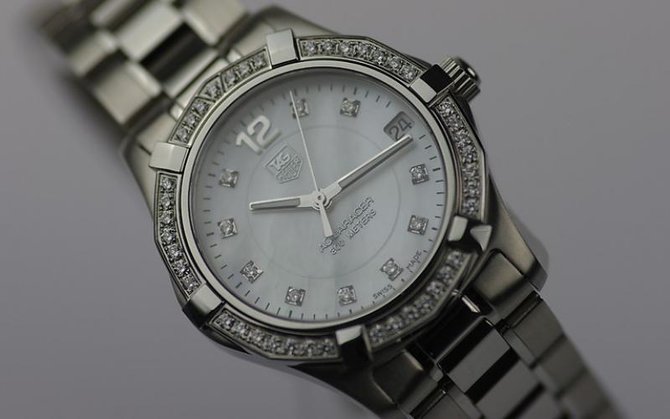 Tag Heuer WAF1313.BA0819 Aquaracer Diamond Dial and Bezel 32 mm  - фото 6