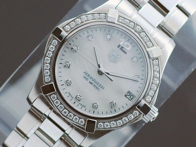 Tag Heuer WAF1313.BA0819 Aquaracer Diamond Dial and Bezel 32 mm  - фото 10