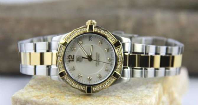 Tag Heuer WAF1350.BB0820 Aquaracer Diamond Dial and Bezel 32 mm  - фото 7